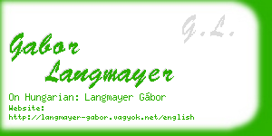 gabor langmayer business card